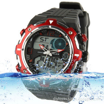 High-quality Sports Waterproof Watch with Stainless Steel Back Cover